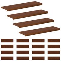vidaXL Laiptų danga 20 vnt. 90 x 25 x 2 cm Tamsiai rudas