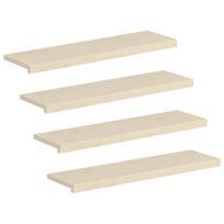 vidaXL Laiptų danga 4 vnt. 90 x 25 x 2 cm Balta Kietas ąžuolo medis