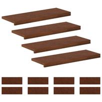vidaXL Laiptų danga 12 vnt. 70 x 30 x 2 cm Tamsiai rudas