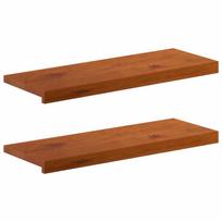 vidaXL Laiptų danga 2 vnt. 80 x 30 x 2 cm Ruda Kietas ąžuolo medis