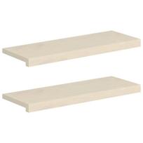 vidaXL Laiptų danga 2 vnt. 80 x 30 x 2 cm Balta Kietas ąžuolo medis