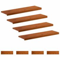 vidaXL Laiptų danga 8 vnt. 90 x 25 x 2 cm Ruda Kietas ąžuolo medis