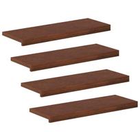 vidaXL Laiptų danga 4 vnt. 70 x 30 x 2 cm Tamsiai rudas