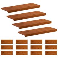 vidaXL Laiptų danga 16 vnt. 80 x 25 x 2 cm Ruda Kietas ąžuolo medis
