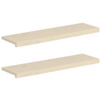 vidaXL Laiptų danga 2 vnt. 90 x 30 x 2 cm Balta Kietas ąžuolo medis
