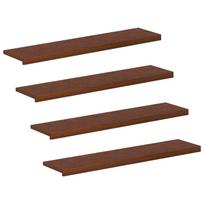 vidaXL Laiptų danga 4 vnt. 120 x 25 x 2 cm Tamsiai rudas