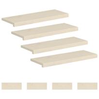 vidaXL Laiptų danga 8 vnt. 80 x 30 x 2 cm Balta Kietas ąžuolo medis