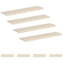 vidaXL Laiptų danga 8 vnt. 110 x 25 x 2 cm Balta Kietas ąžuolo medis