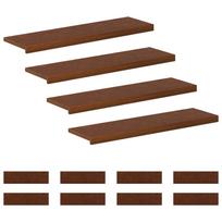 vidaXL Laiptų danga 12 vnt. 90 x 25 x 2 cm Tamsiai rudas