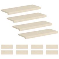 vidaXL Laiptų danga 12 vnt. 70 x 30 x 2 cm Balta Kietas ąžuolo medis