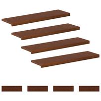 vidaXL Laiptų danga 8 vnt. 90 x 30 x 2 cm Tamsiai rudas