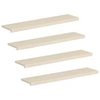 vidaXL Laiptų danga 4 vnt. 120 x 25 x 2 cm Balta Kietas ąžuolo medis