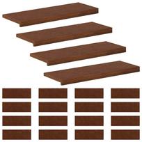 vidaXL Laiptų danga 20 vnt. 70 x 25 x 2 cm Tamsiai rudas