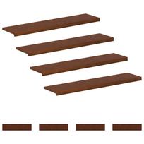 vidaXL Laiptų danga 8 vnt. 110 x 30 x 2 cm Tamsiai rudas