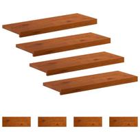 vidaXL Laiptų danga 8 vnt. 80 x 30 x 2 cm Ruda Kietas ąžuolo medis