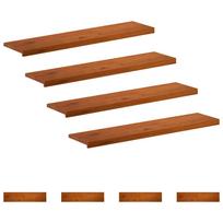 vidaXL Laiptų danga 8 vnt. 110 x 30 x 2 cm Ruda Kietas ąžuolo medis