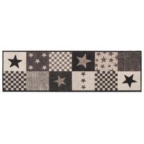 vidaXL Virtuvės kilimas Pilkos žvaigždės 180 x 60 cm 100% poliamidas