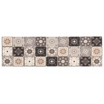 vidaXL Virtuvės kilimas Pilka ir smėlio mozaika 180 x 60 cm
