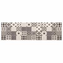 vidaXL Virtuvės kilimas pilka mozaika 150 x 45 cm 100% poliamidas