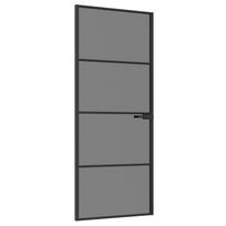 vidaXL Vidaus durys 83 x 201,5 cm Grūdintas stiklas ir aliuminis