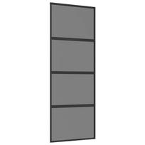 vidaXL Slankios durys 76 x 205 cm Grūdintas stiklas ir aliuminis