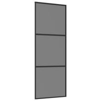 vidaXL Slankios durys 76 x 205 cm Grūdintas stiklas ir aliuminis