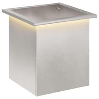 vidaXL Sodo vazonas su LED Sidabrinė 40 x 40 x 40 cm