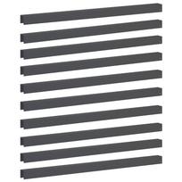 vidaXL Sodo apvadų dengiamasis profilis 10 vnt. 100 x 5 x 5 cm Plienas
