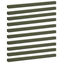 vidaXL Sodo apvadų dengiamasis profilis 10 vnt. 100 x 5 x 5 cm Plienas