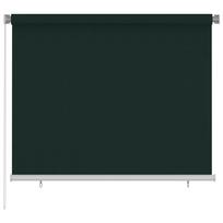 vidaXL Lauko roletas, 185 (plotis) x 140 (aukštis) cm, tamsiai žalios spalvos, HDPE