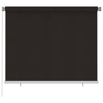 vidaXL Lauko roletas, 185 (plotis) x 140 (aukštis) cm, rudos spalvos, HDPE