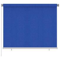 vidaXL Lauko roletas, 185 (plotis) x 140 (aukštis) cm, mėlynos spalvos, HDPE