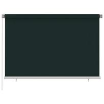 vidaXL Lauko roletas, 225 (plotis) x 140 (aukštis) cm, tamsiai žalios spalvos, HDPE
