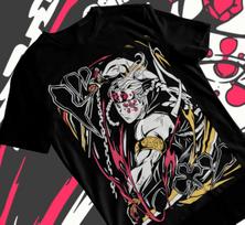 Uzui Tengen Demon Slayer Manga Anime Women's T-shirt T-shirt Soft T-shirt Anime Print Harajuku Vintage Women Clothing Harajuku 4XL black