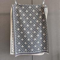 Autumn new temperament imitation cashmere bee jacquard scarf women's thickened warm long trendy scarf 185*65cm gray