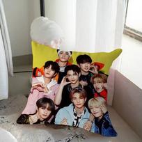 Kpop S-Stray K-Kids Cushion Cover Pillowcase Upholstery Sofa Throw Pillow Home Decor Pillowcase 18x18Inch black
