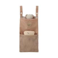 Lightweight Baby Crib Organizer Bag with Strong Hook Multiple Compartment Design Travel Friendly Bag for Diapers Bottles tamsi chaki spalva
