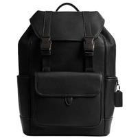 Coach League 29 Drawstring And Quick Release Closure Leather Backpack Large Men backpack Black CU072-BLK Basic Set (Bag+Dust Bag)
