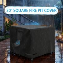 Square Fire Pit Cover 30 Inch Waterproof Shield Fire Pit Table Cover For Patio Porch Camping Indoor Outdoor Home Yard CHINA white