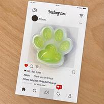 Custom 3D Cat Paw Phone Holder: Foldable, Adhesive, Cartoon Design, Retractable, Portable, and Cute. pink