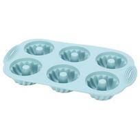 6 ertukų silikoninė pyrago forma, nelipni, maistinė, lengvai išimama, „pasidaryk pats“, apvalūs sausainiai, spurgos, pudingas, šokoladas, fondantas, želė, kepimo forma mėlyna