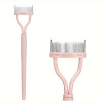 Eyelash Separator Tool - Mascara Brush & Comb with Arc Design for Precise Lash Application, Gentle on Eyes, Eyelash Brush šviesiai rausvos spalvos