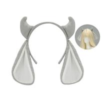 Hair Accessories Lolita Headband Fluffy Goat Horn Photo Prop Girls Hairband Cute Lamb Headband Anime Convention pilkai balta spalva