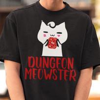 Dungeon Meowster Tshirt - Dungeons and Dragons Shirt,DnD Shirt,Board Game Tees,D&D Sweatshirt 4XL white