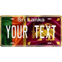 Custom Sri Lanka Flag Metal Sign Waving Decor Waterproof Wall Art Home Decor Personalized Tin Plaque balta