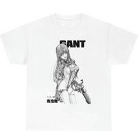 Japanese Anime Gantz T-Shirt Manga Graphic Printed Summer Fashion Crew Neck Short Sleeve Men Women Large Size Streetwear T Shirt XL gray