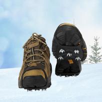 Snow Non Slip 8 Teeth Crampons Snow Claw Ice Grip Non Slip Shoes Overshoe Chain Silicone Cover white