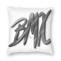 Bmx Metal Black Pillowcase Polyester Linen Velvet Creative Zip Decorative Room Cushion Cover 55cmx55cm(22x22Inch) gray