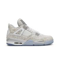 Air Jordan 4 Retro '30th Anniversary Laser' (Unisex) White / Chrome / Metallic Silver Vintage Basketball Shoes 705333 105 45.0 white