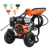 VEVOR Benzininis aukšto slėgio ploviklis, 3500 PSI 10L/min, 2.6 GPM benzinu varomas aukšto slėgio ploviklis su aliuminio siurbliu, purškimo pistoletu ir prailginimo strypu, 5 antgalių rinkinys 77 x 57 x 70.5 cm